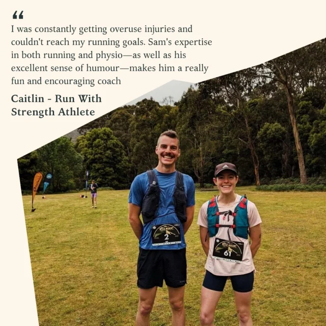 ✨Athlete Testimonial✨

“ Training with Sam has enabled me to run two marathons and two ultramarathons, including a podium finish in the Rollercoaster Trail Run in 2022 with no injuries. Before I started working with Sam, I was constantly getting overuse injuries and couldn’t reach my running goals. Sam’s expertise in both running and physio—as well as his excellent sense of humour—makes him a really fun and encouraging coach for anyone looking to sustainably build their running strength “

Working with @caitlinaithne has been such a pleasure! When we first started working together Caitlin would regularly experience Medial Tibial Stress Syndrome (“Shin Splints”. Through appropriate running load management and a solid resistance program, Caitlin went on to podium and win @rollercoastertrailrun 2022 and @tourdetrails 2023 Wild Mount Trail Run respectively. Also snagging a solid 8th in the 2024 @twobaystrailrun 56km Ultra!

#runningcoach #runningphysio #melbournerunners